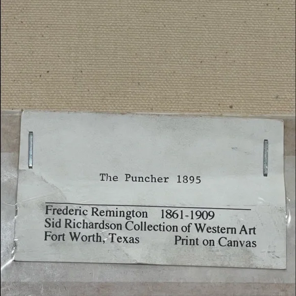 THE PUNCHER 1895 CANVAS PRINT BY FREDERICK REMINGTON